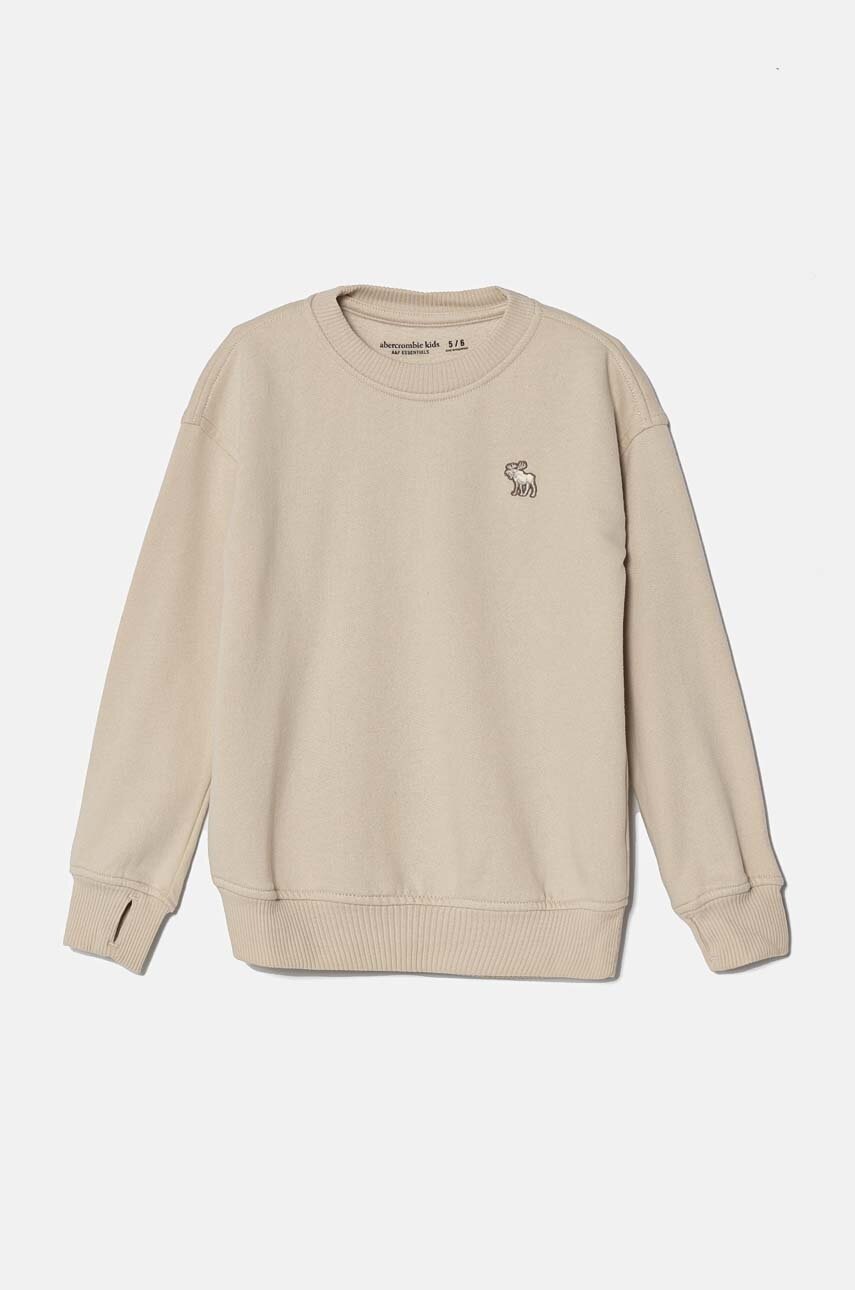 

Детски суичър Abercrombie & Fitch в бежово с изчистен дизайн KI222-4116, Бежов