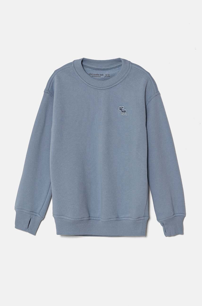 

Детски суичър Abercrombie & Fitch в синьо с изчистен дизайн KI222-4116, Син