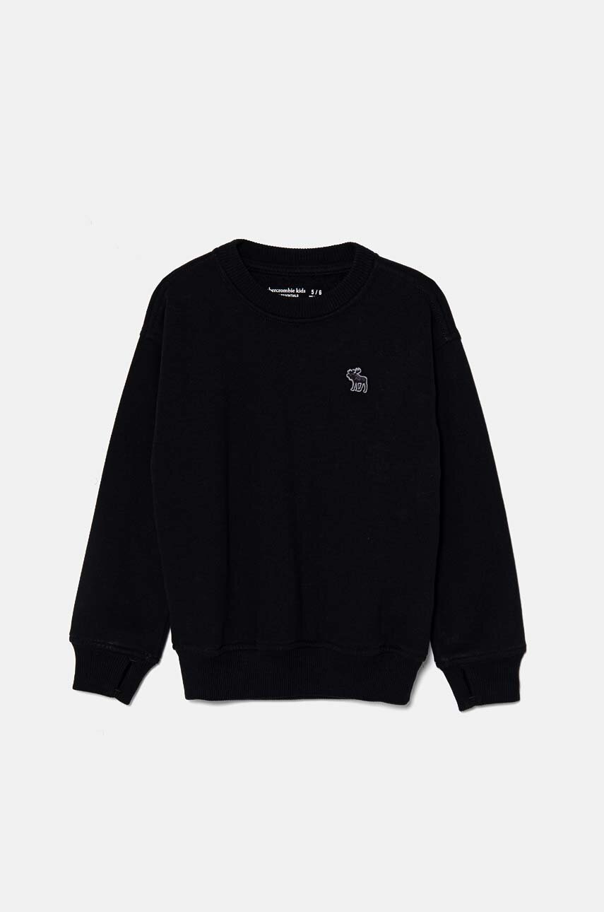 

Детски суичър Abercrombie & Fitch в черно с изчистен дизайн KI222-4116, Черен