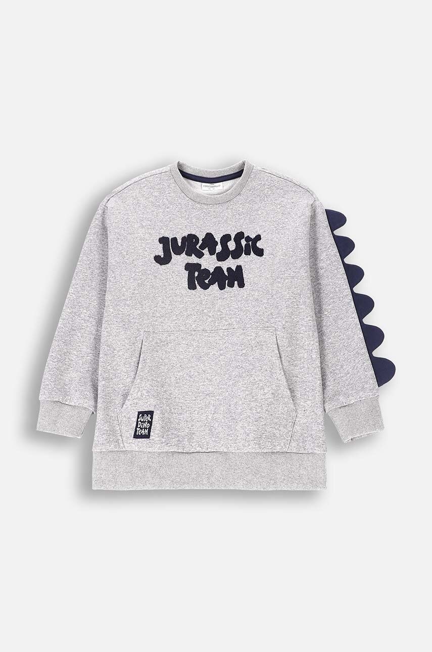 Coccodrillo bluza copii culoarea gri, cu imprimeu, DIGITAL BOY KIDS Coccodrillo bluza copii culoarea gri, cu imprimeu, DIGITAL BOY KIDS