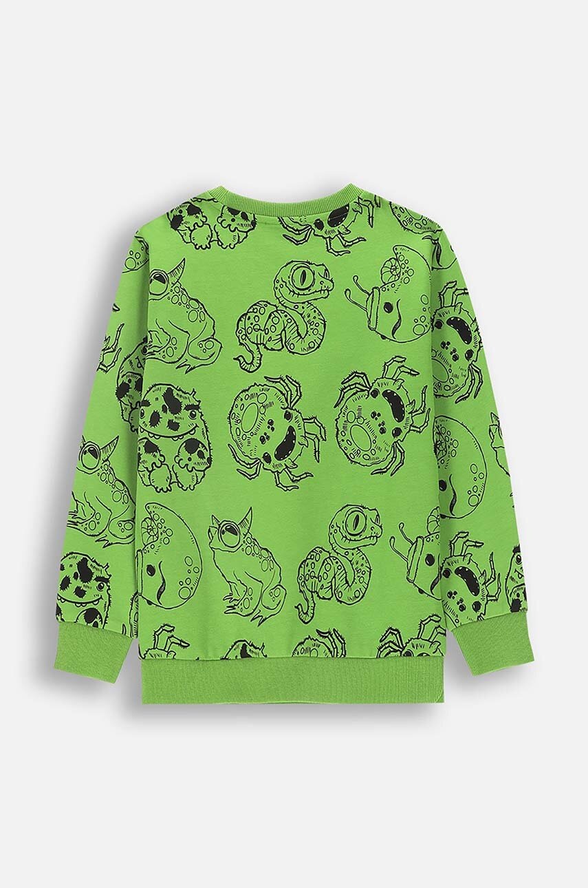 Дитяча кофта Coccodrillo колір зелений візерунок GRUNGE SWAMP BOY KIDS