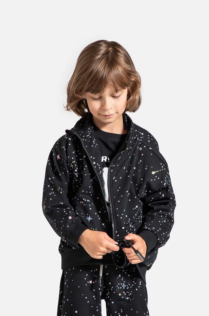 Coccodrillo hanorac de bumbac pentru copii culoarea negru, modelator, WORLD OF PIXEL BOY KIDS