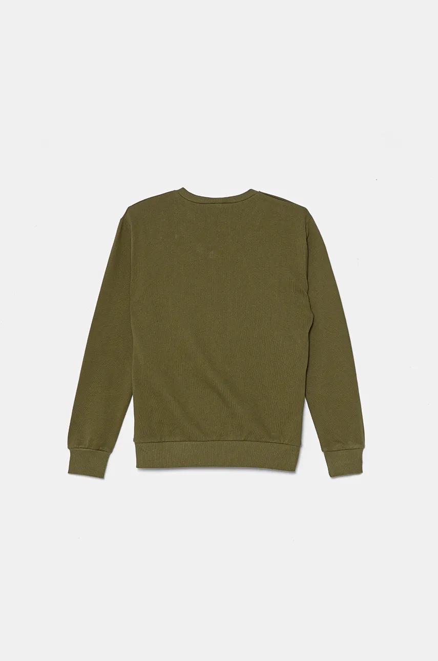 Детская хлопковая кофта United Colors of Benetton цвет зелёный узор 3J68C10MK