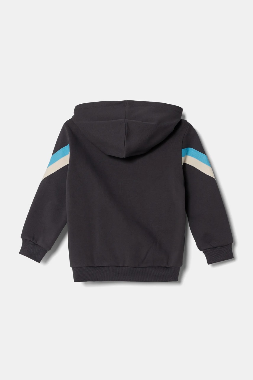 Детская кофта United Colors of Benetton цвет серый с капюшоном узор 3J73G503H Детская кофта United Colors of Benetton цвет серый с капюшоном узор 3J73G503H