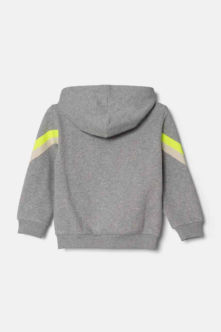 Детская кофта United Colors of Benetton цвет серый с капюшоном узор 3J73G503H Детская кофта United Colors of Benetton цвет серый с капюшоном узор 3J73G503H