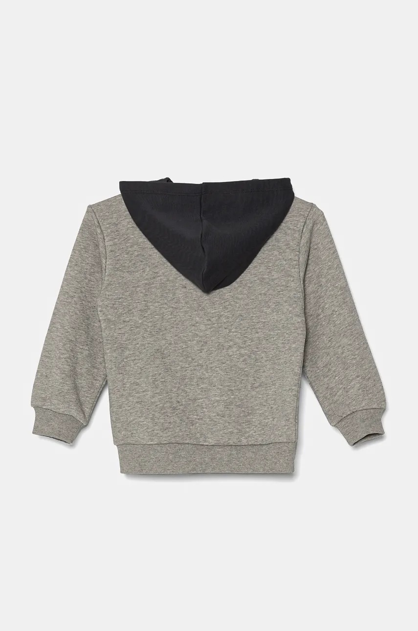 Кофта для младенцев United Colors of Benetton цвет серый с капюшоном с принтом 3PANG2010 в Кропивницком Кофта для младенцев United Colors of Benetton цвет серый с капюшоном с принтом 3PANG2010 в Кропивницком