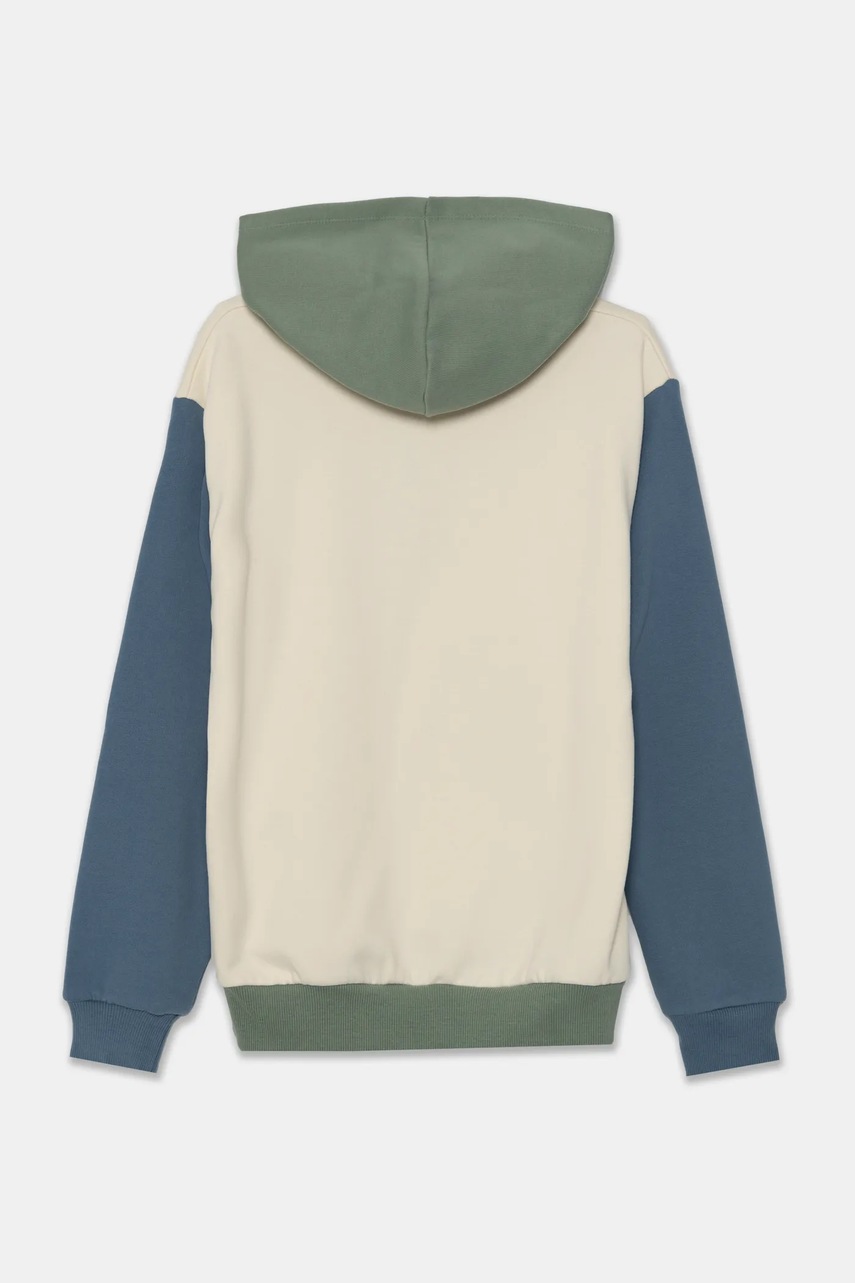 Дитяча кофта United Colors of Benetton колір бежевий з капюшоном візерунок 3EB5C203U