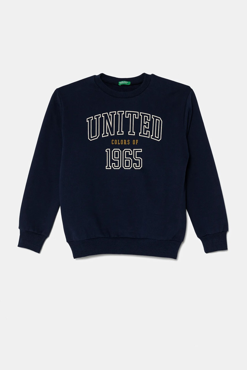 

Детски суичър United Colors of Benetton в тъмносиньо с десен 3EB5C10KS, Тъмносин