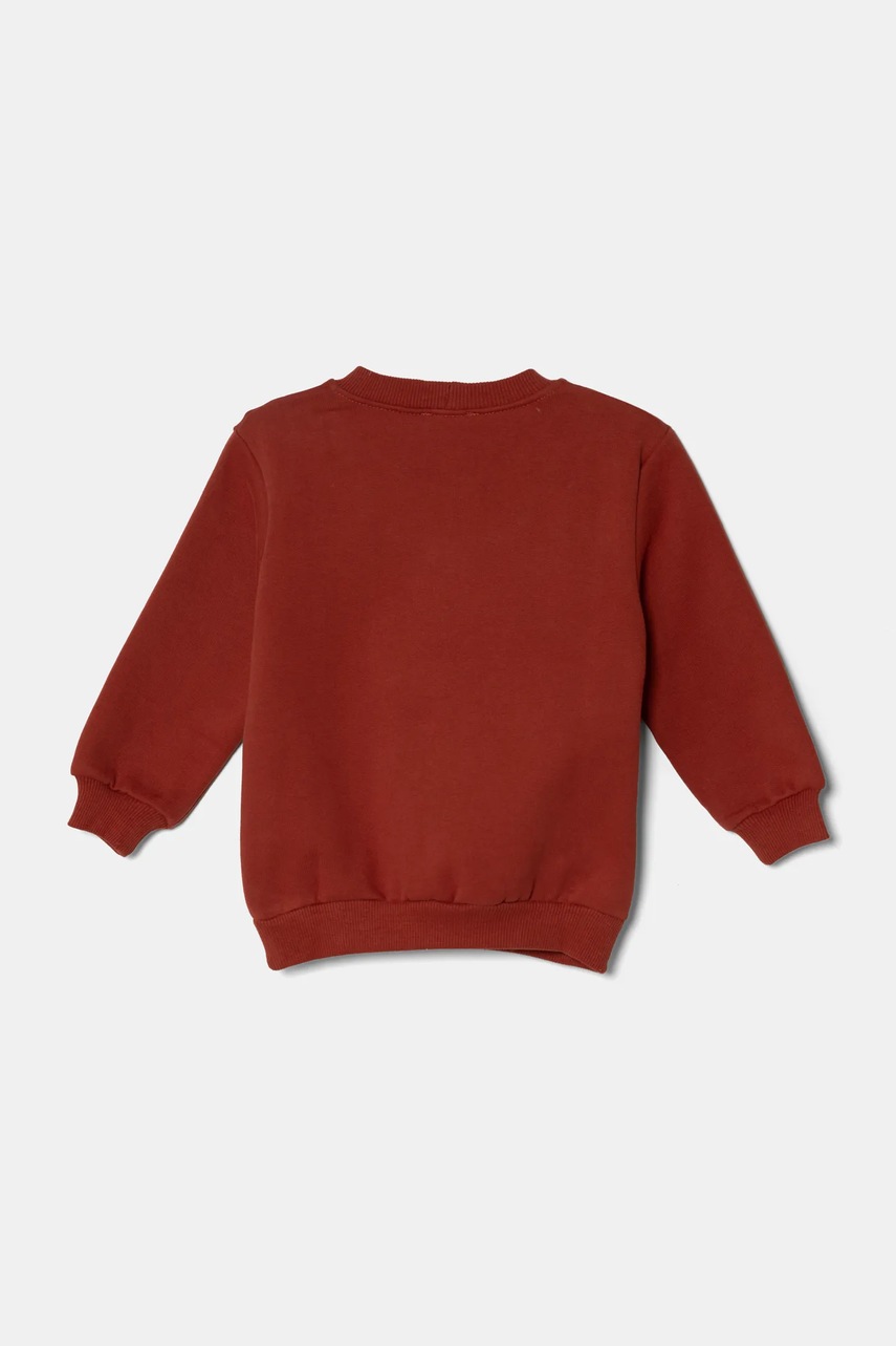Детская кофта United Colors of Benetton цвет коричневый с принтом 3EB5G10G0 Детская кофта United Colors of Benetton цвет коричневый с принтом 3EB5G10G0