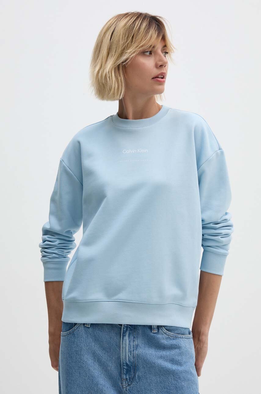 

Суичър Calvin Klein в синьо с изчистен дизайн K20K207216, Син