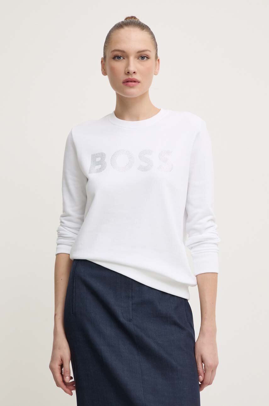 

Суичър Boss Orange в бяло с апликация 50531779, Бял