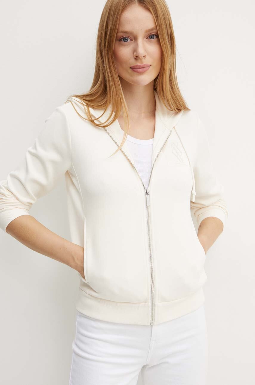 

Суичър Armani Exchange в бежово с качулка с апликация 6DYM79 YJEGZ, Бежов