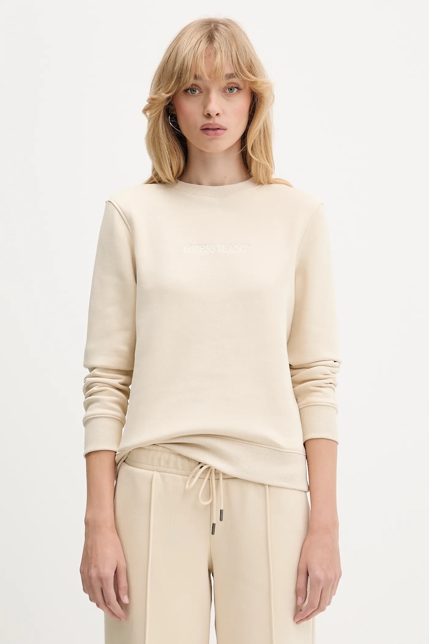 

Суичър Guess Jeans, Бежов