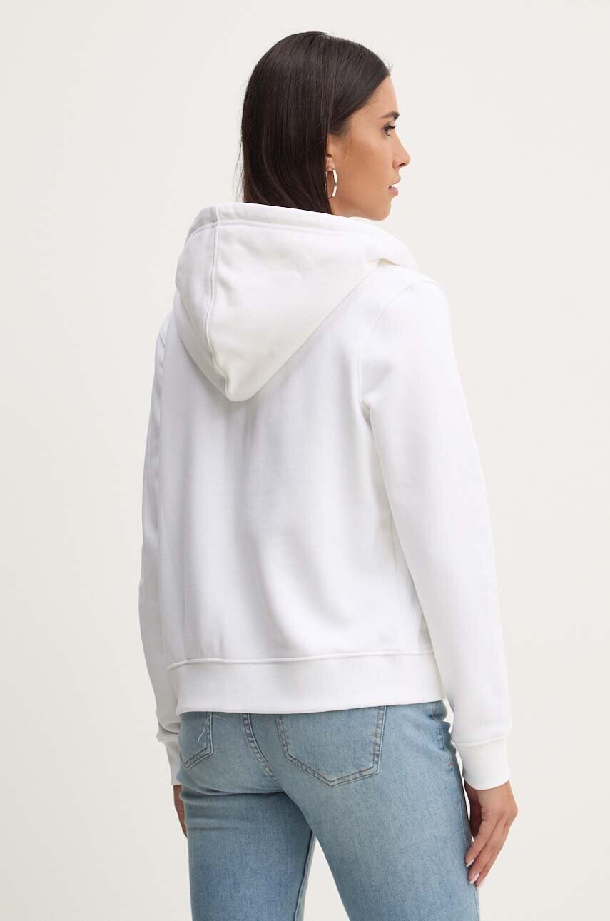 Guess Jeans felső fehér, női, sima, kapucnis, W4YQ03 KC811 termék 2. képe