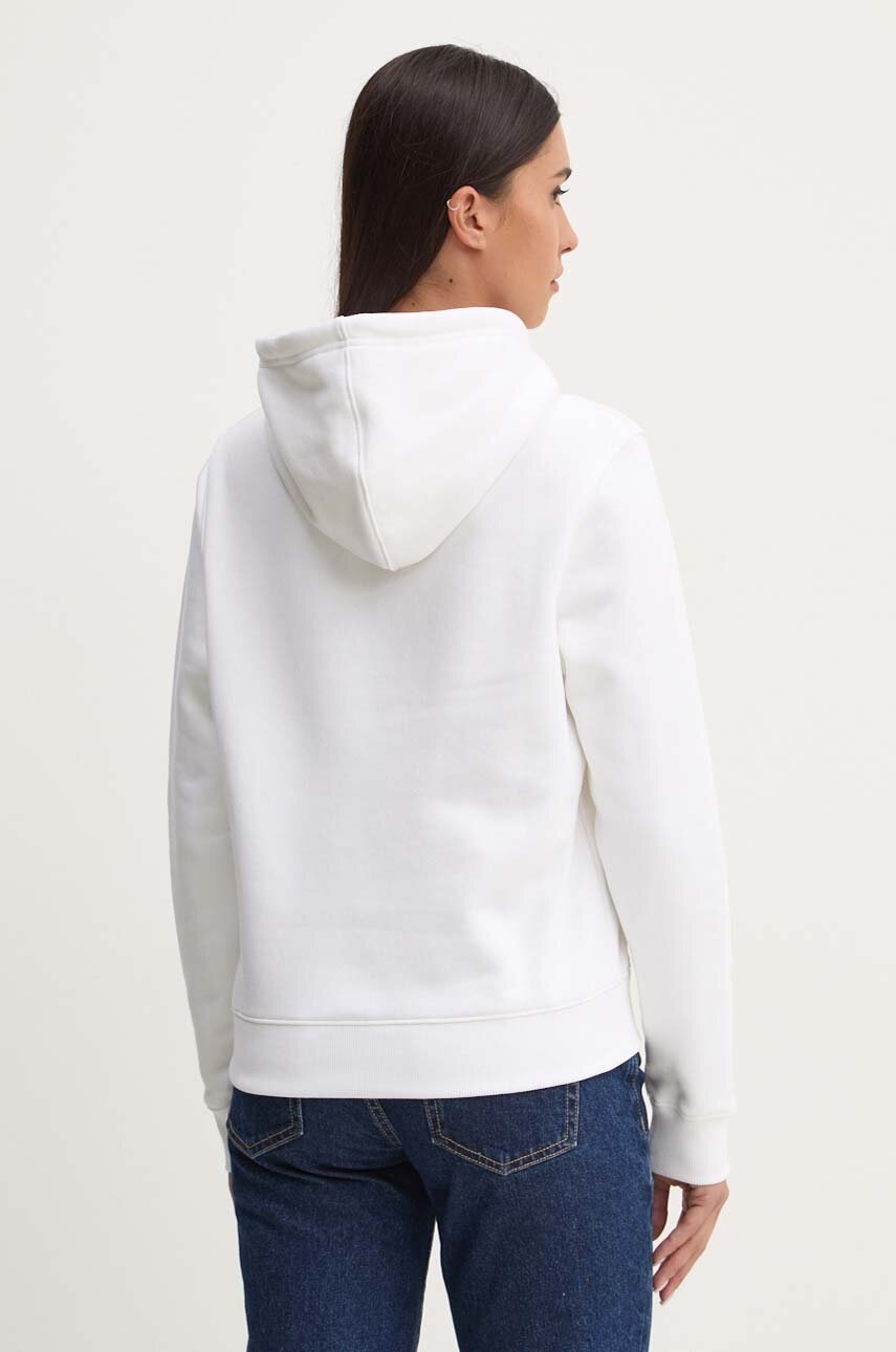 Μπλούζα Guess Jeans χρώμα: άσπρο, με κουκούλα, W4YQ09 KC811 φωτογραφία