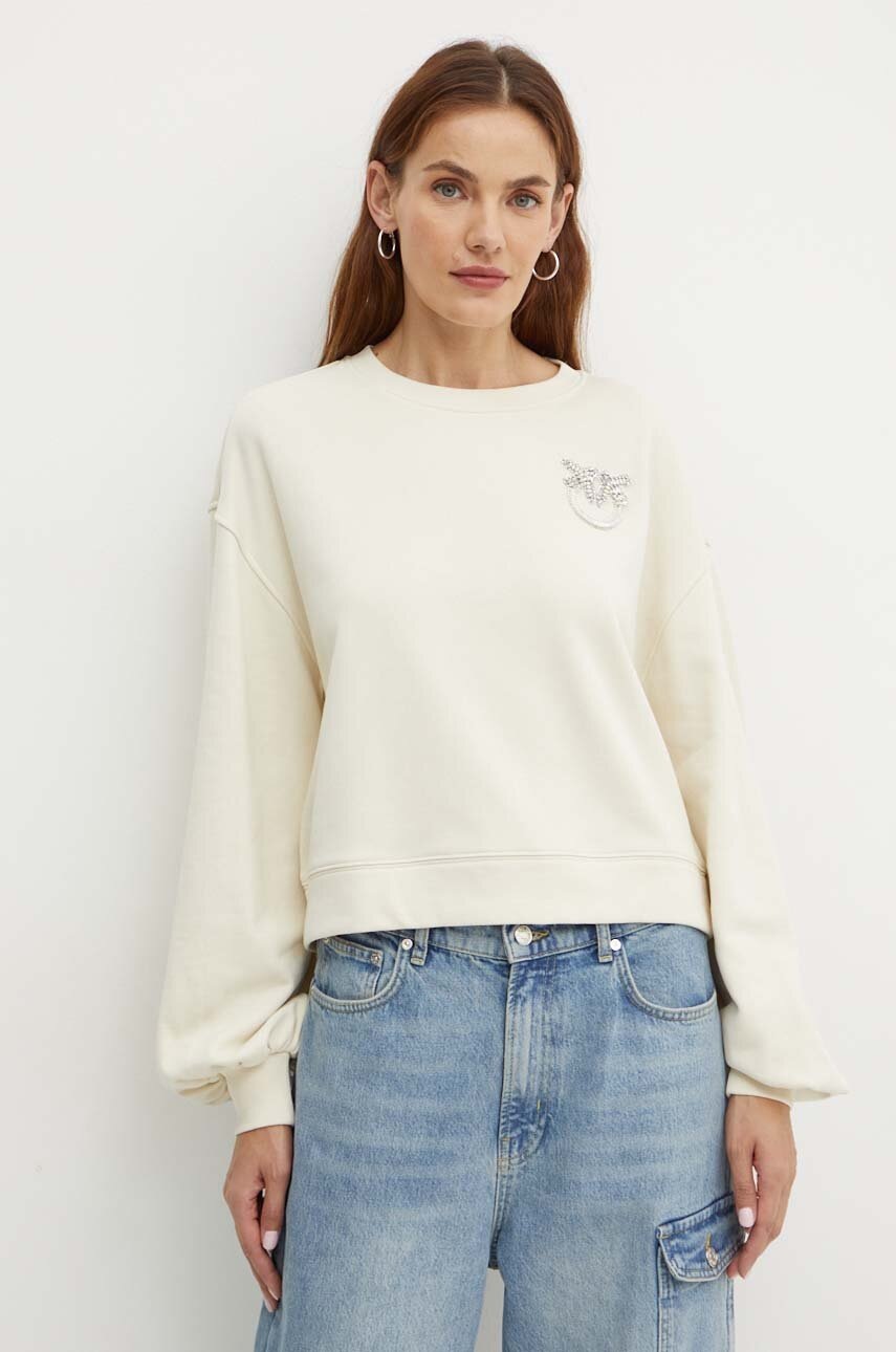 

Суичър Pinko в бежово с апликация 102827 A24F, Бежов