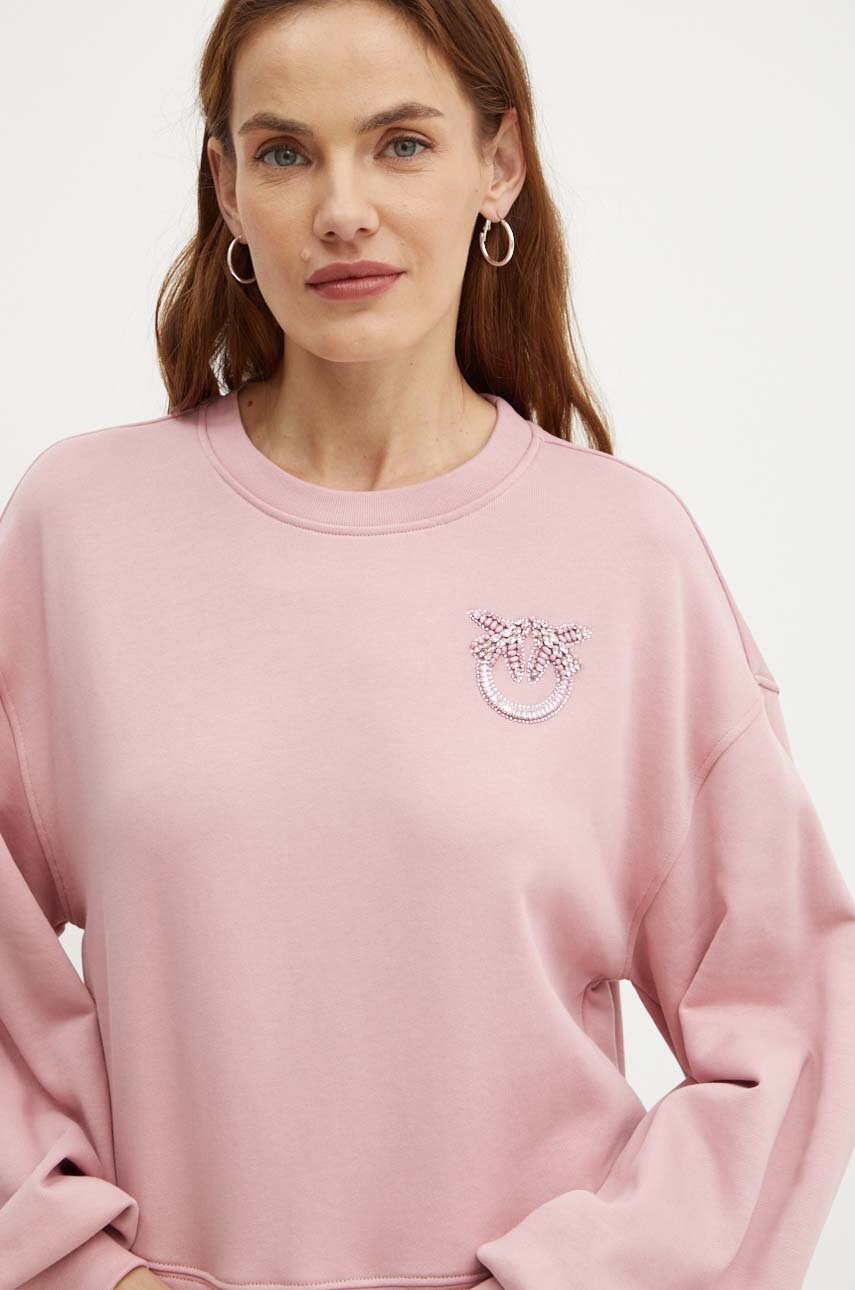 

Суичър Pinko в розово с апликация 102827 A24F, Розов