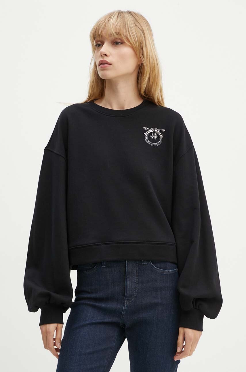 

Суичър Pinko в черно с апликация 102827 A24F, Черен