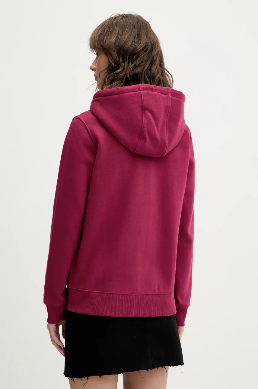 Кофта Tommy Jeans женская цвет розовый с капюшоном однотонная DW0DW19729 Кофта Tommy Jeans женская цвет розовый с капюшоном однотонная DW0DW19729