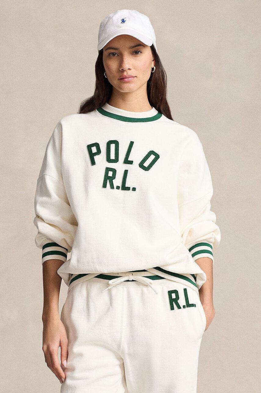 

Суичър Polo Ralph Lauren в бяло с апликация 211941211, Бял