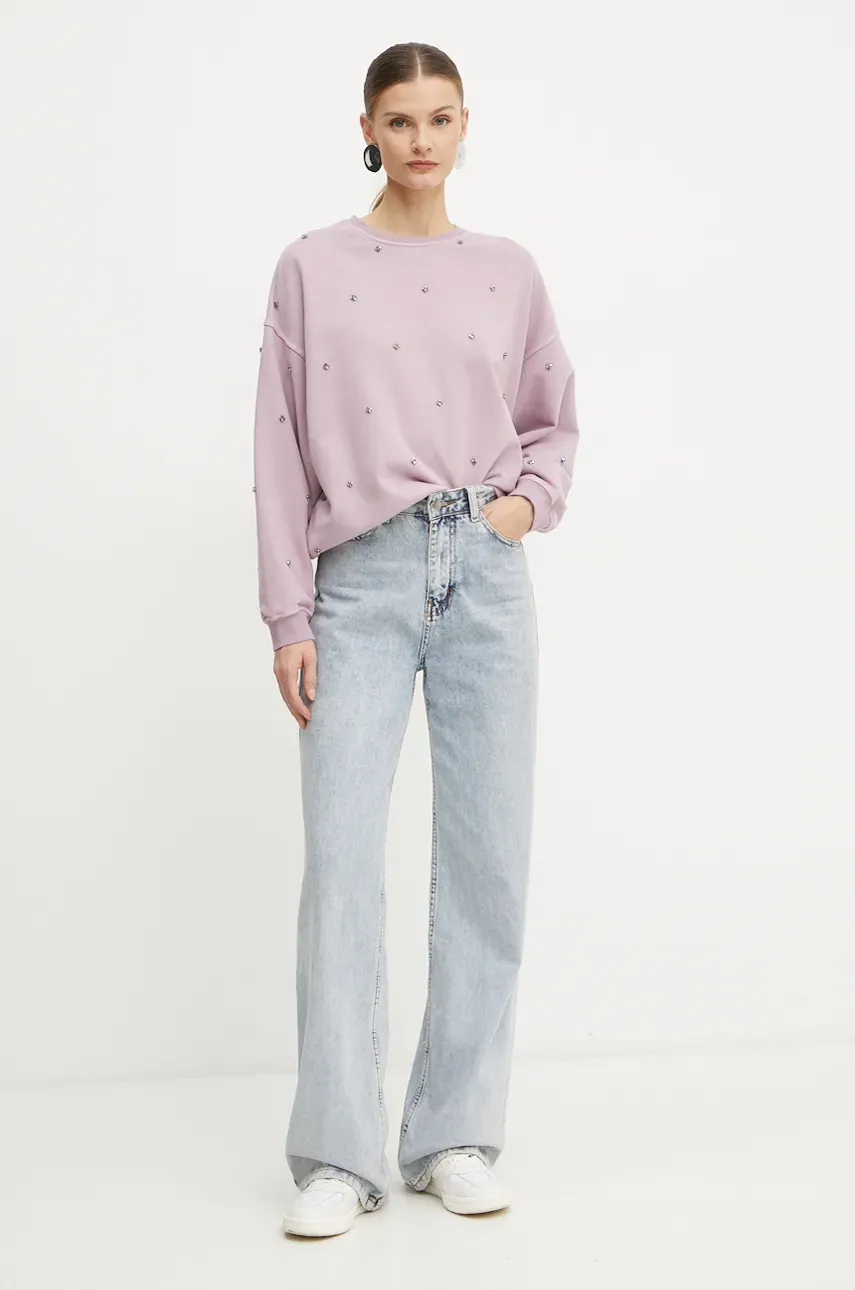 Кофта Pinko женская цвет розовый с аппликацией 104387 A297 Кофта Pinko женская цвет розовый с аппликацией 104387 A297