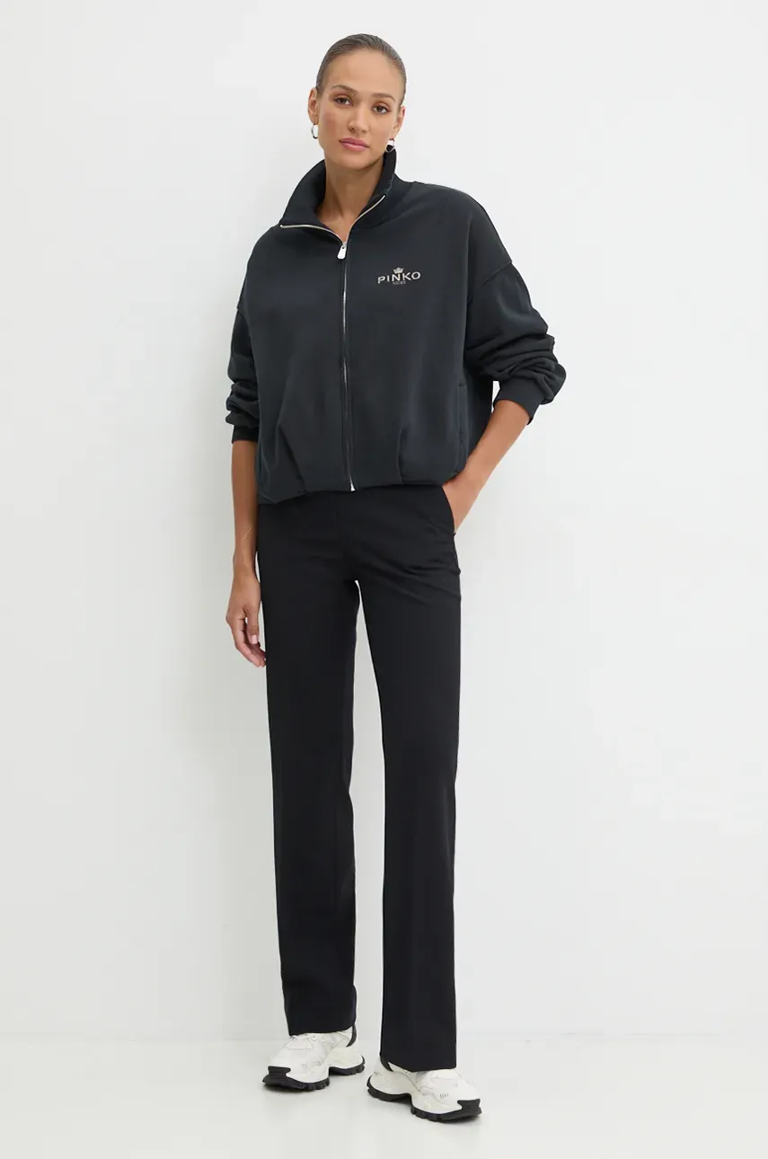 Хлопковая кофта Pinko женская цвет чёрный однотонная 104402 A27V Хлопковая кофта Pinko женская цвет чёрный однотонная 104402 A27V