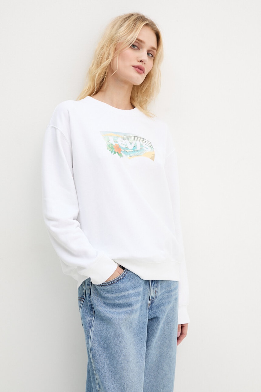 Levi's bluza femei, culoarea alb, neted, A8800 Levi's bluza femei, culoarea alb, neted, A8800