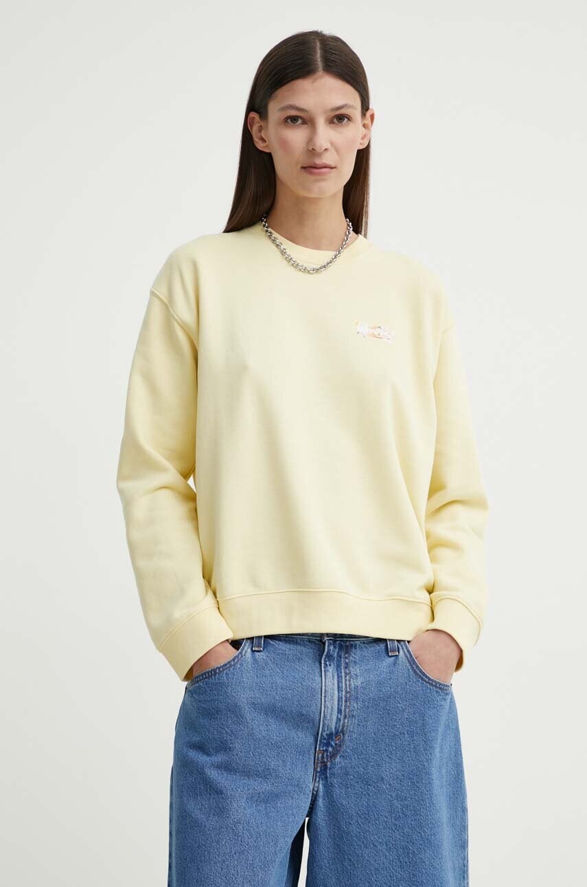Levi's bluza femei, culoarea galben, neted, A8800 Levi's bluza femei, culoarea galben, neted, A8800