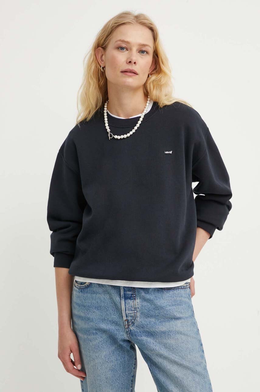 Levi\'s bluza femei, culoarea negru, neted, A5942 - 0 | YEO