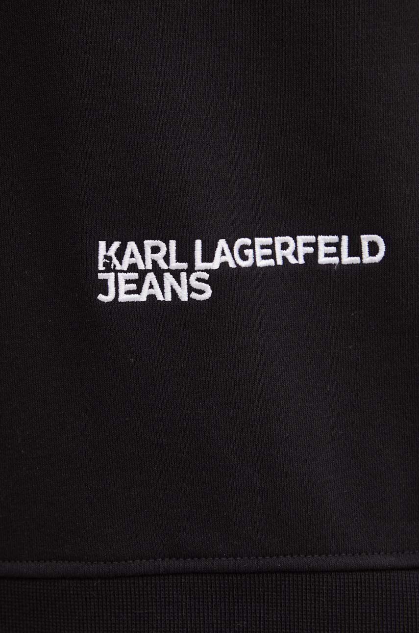 Dukserica Karl Lagerfeld Jeans za žene, boja: crna, s aplikacijom, 245J1801