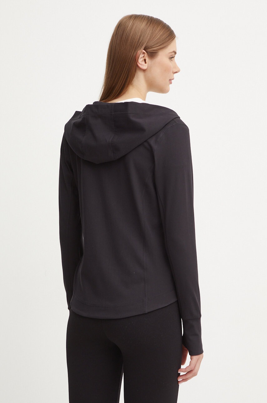 Dkny felső fekete, női, sima, kapucnis, DP4J9408 termék 2. képe
