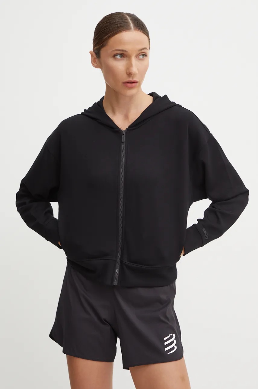 

Суичър Dkny в черно с качулка с изчистен дизайн DP4J9491, Черен