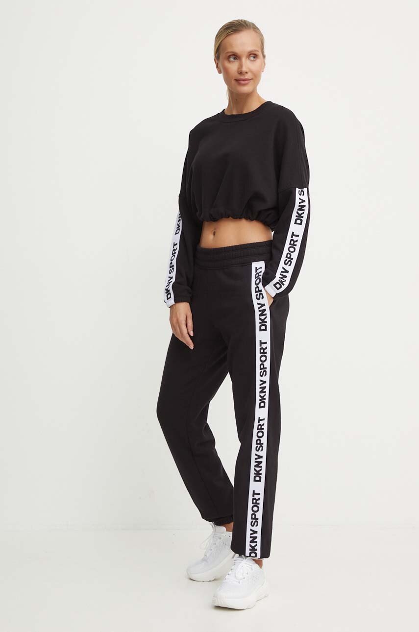 Μπλούζα Dkny χρώμα: μαύρο, DP4T9939 φωτογραφία