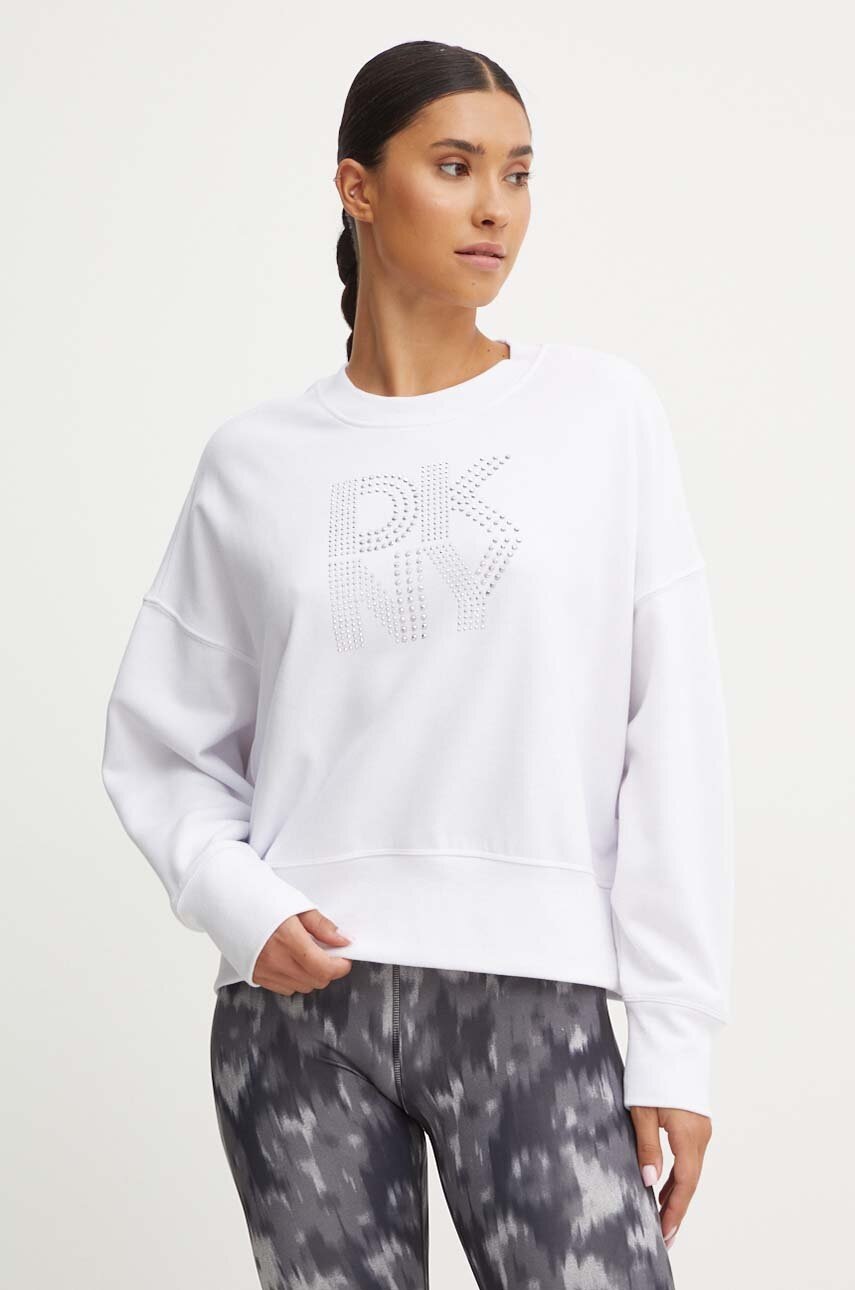 

Суичър Dkny в бяло с апликация DP4T9968, Бял