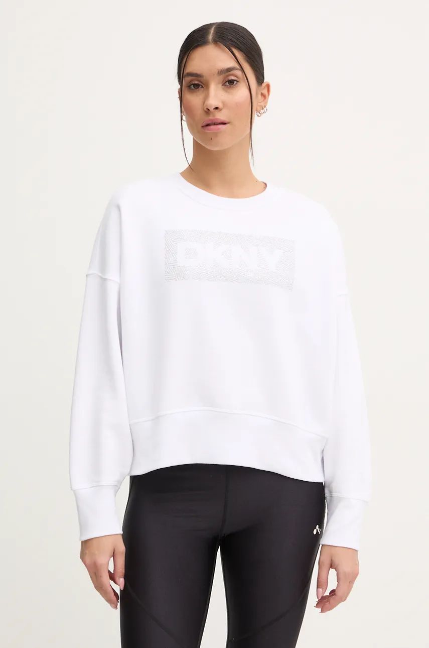 Dkny bluză femei, culoarea alb, melanj, DP4T1041