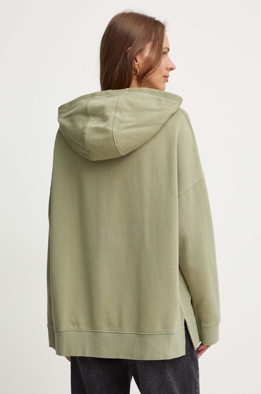 Pepe Jeans felső EVELINA zöld, női, sima, kapucnis, PL581447 termék 2. képe