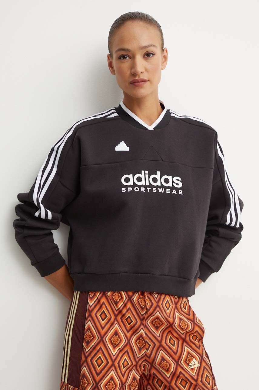 adidas bluza Tiro femei, culoarea negru, neted, IX3779 adidas bluza Tiro femei, culoarea negru, neted, IX3779