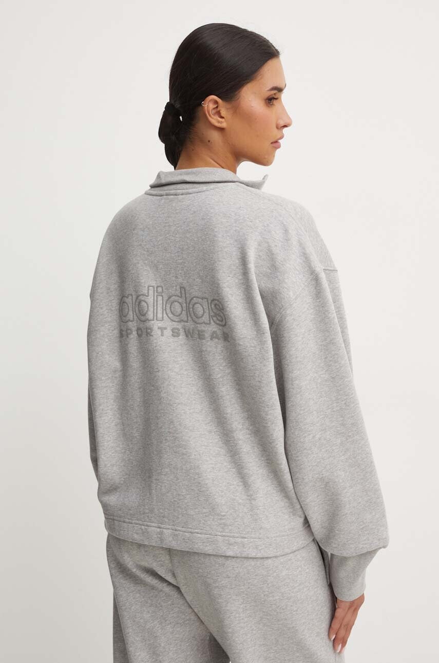 

Суичър adidas All SZN в сиво с меланжов десен IY6835, Сив