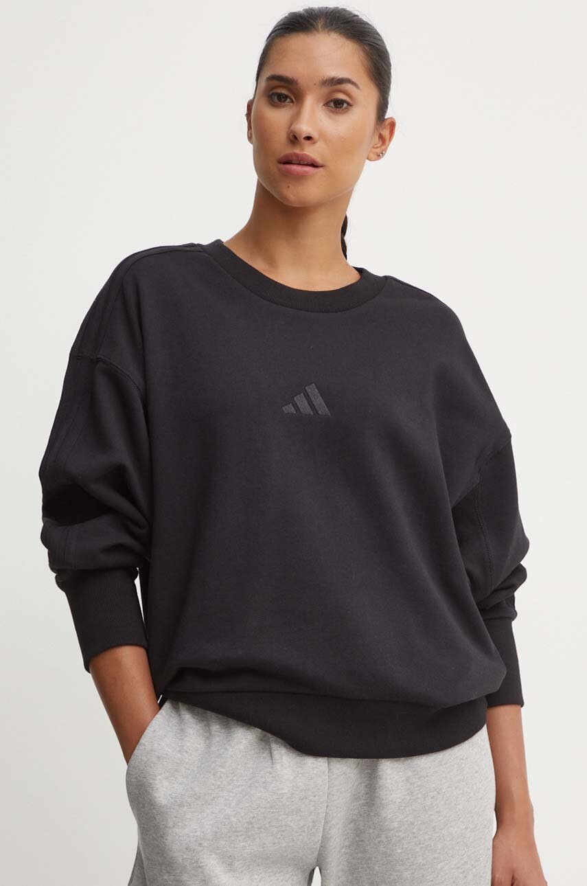 

Памучен суичър adidas All SZN в черно с изчистен дизайн JI9100, Черен