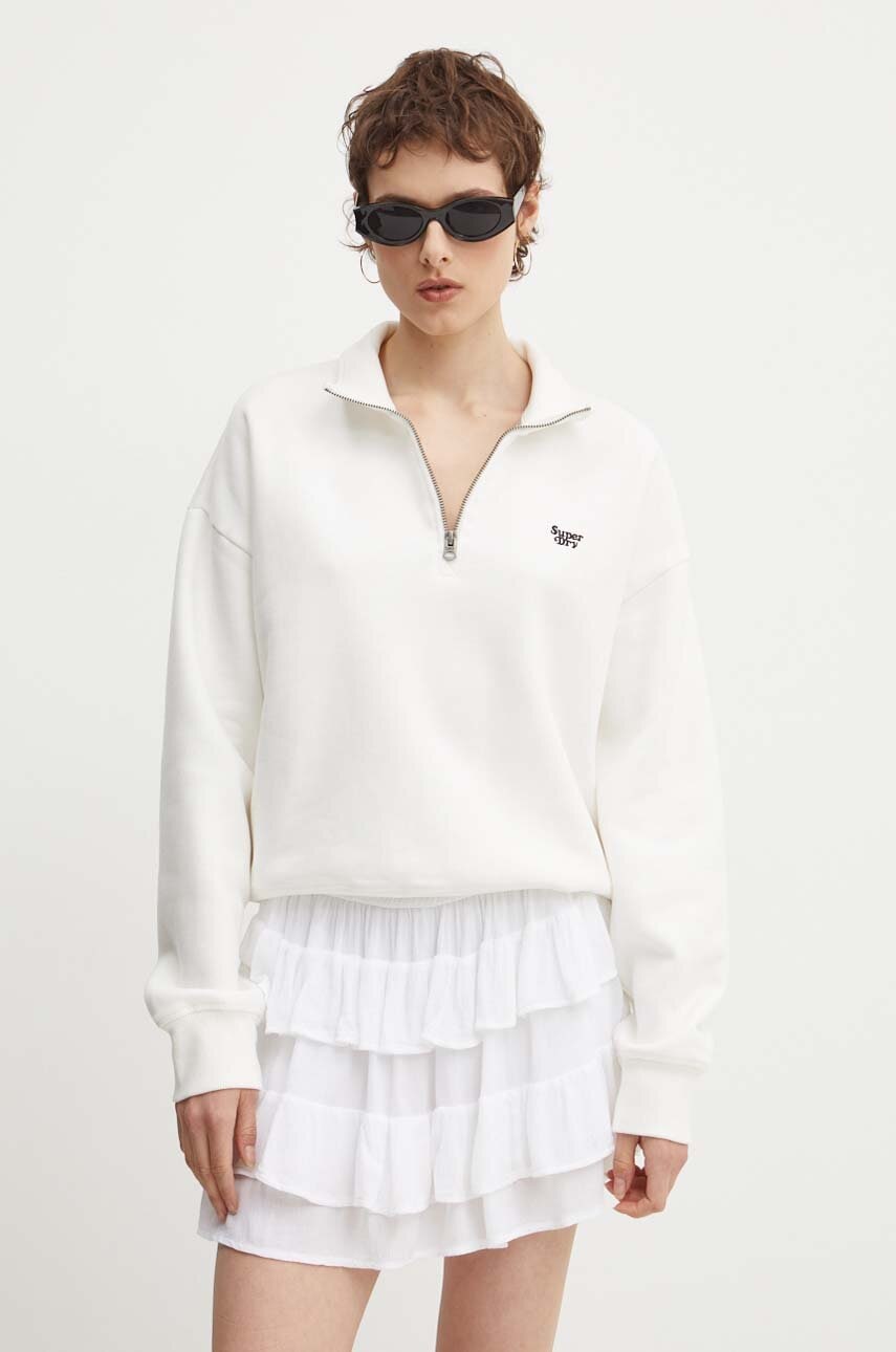 

Суичър Superdry в бяло с изчистен дизайн W2011871B-71D, Бял