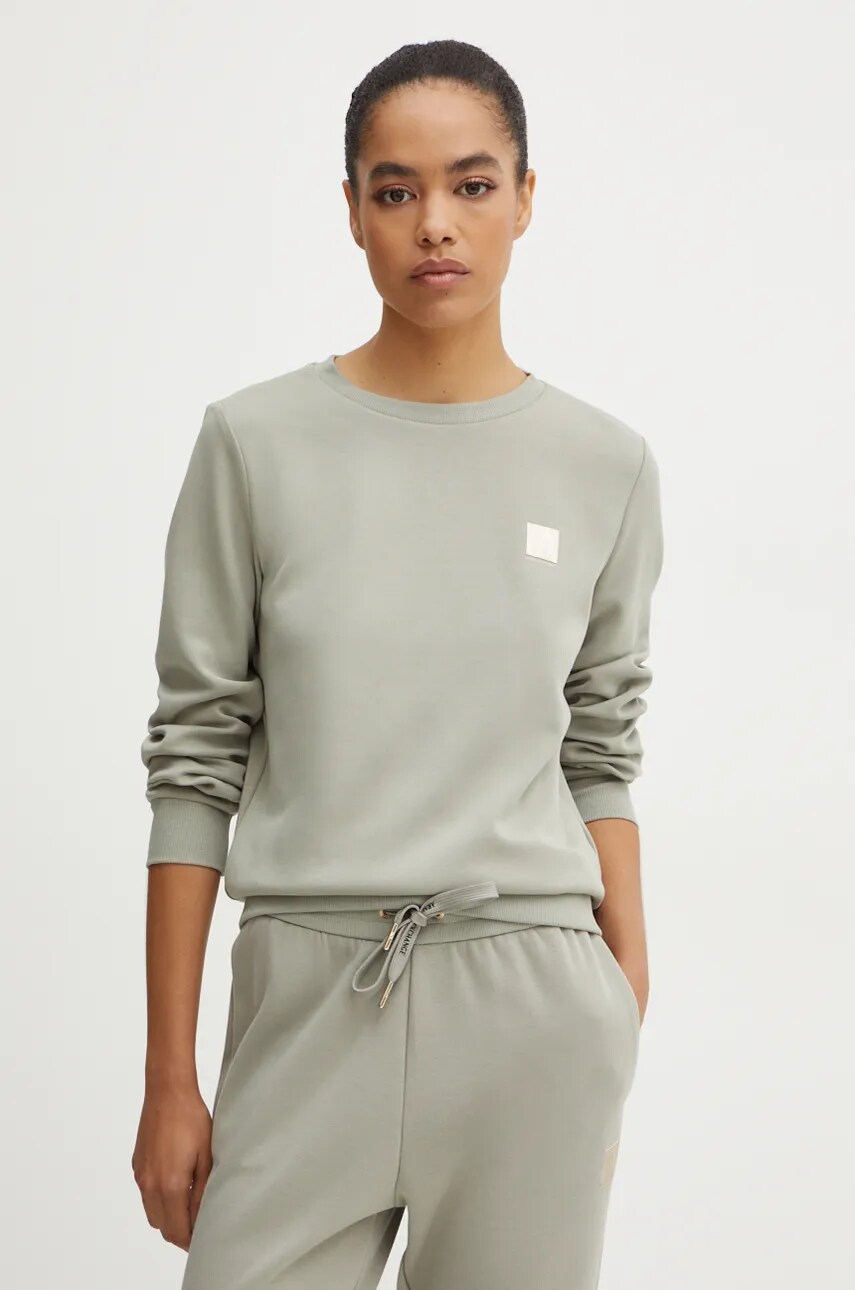 Armani Exchange bluza femei, culoarea gri, neted, 6DYM62 YJFYZ