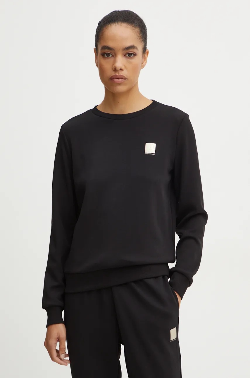 

Суичър Armani Exchange в черно с изчистен дизайн 6DYM62 YJFYZ, Черен