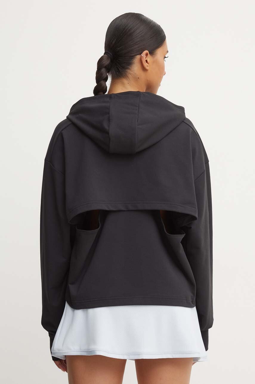 Φούτερ προπόνησης adidas Performance Strength χρώμα: μαύρο, με κουκούλα, IV9219 φωτογραφία