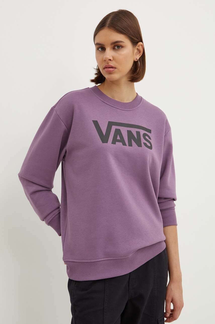 Vans bluza femei, culoarea violet, cu imprimeu, VN000A5QCIF1