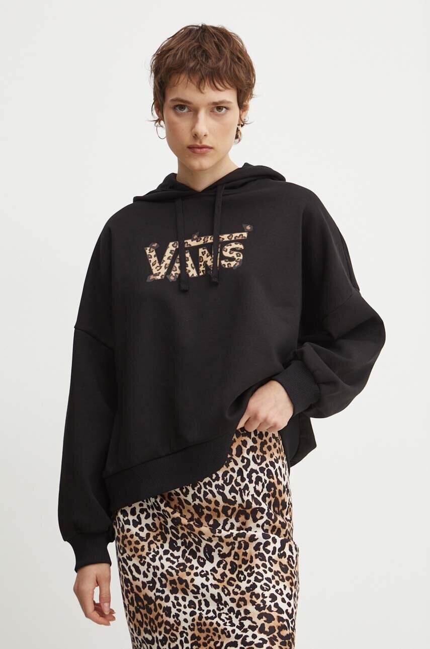 

Суичър Vans в черно с качулка с апликация VN000KH9BLK1, Черен