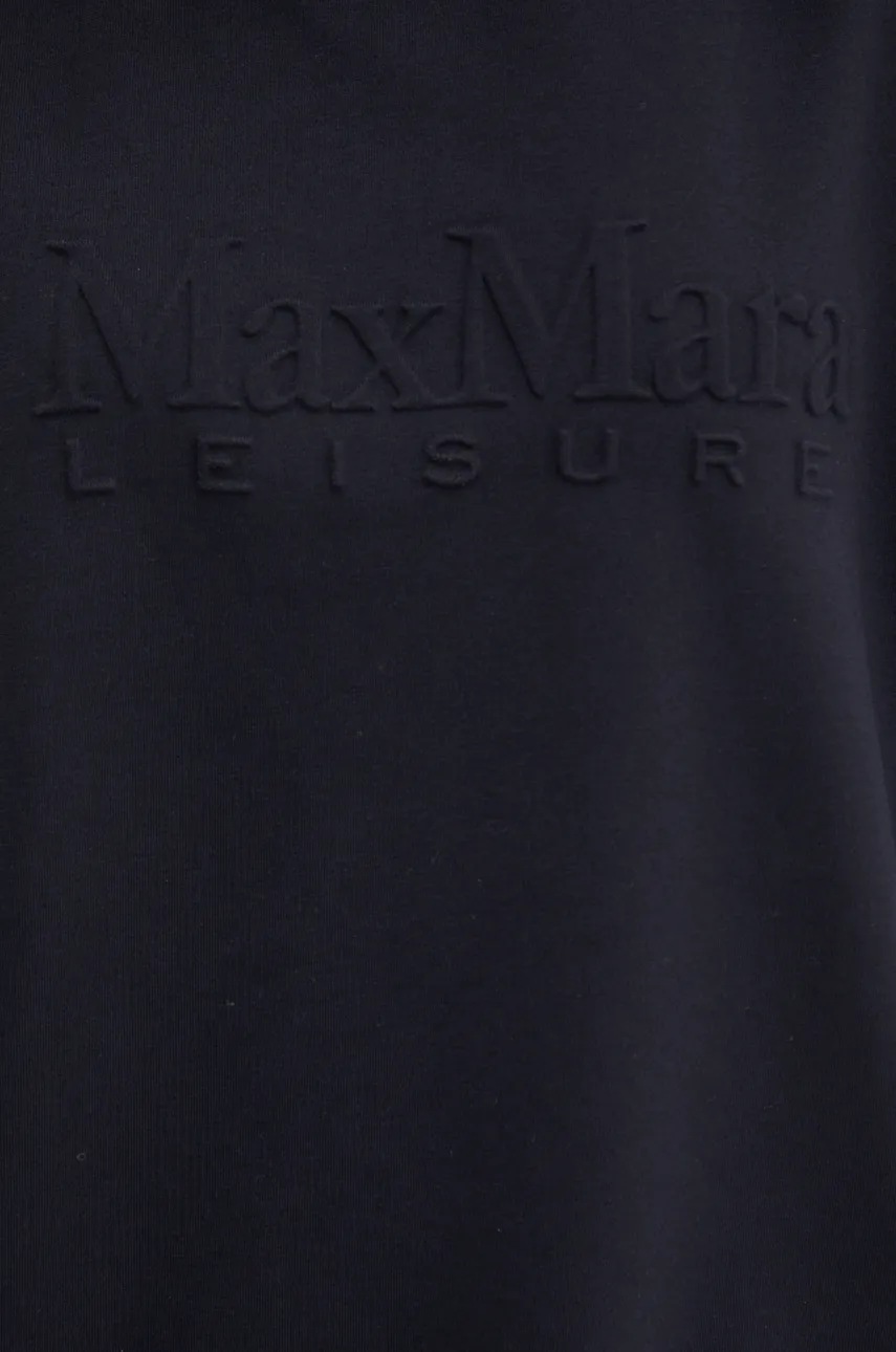 Кофта Max Mara Leisure жіноча колір синій з капюшоном з аплікацією 2426926038600 