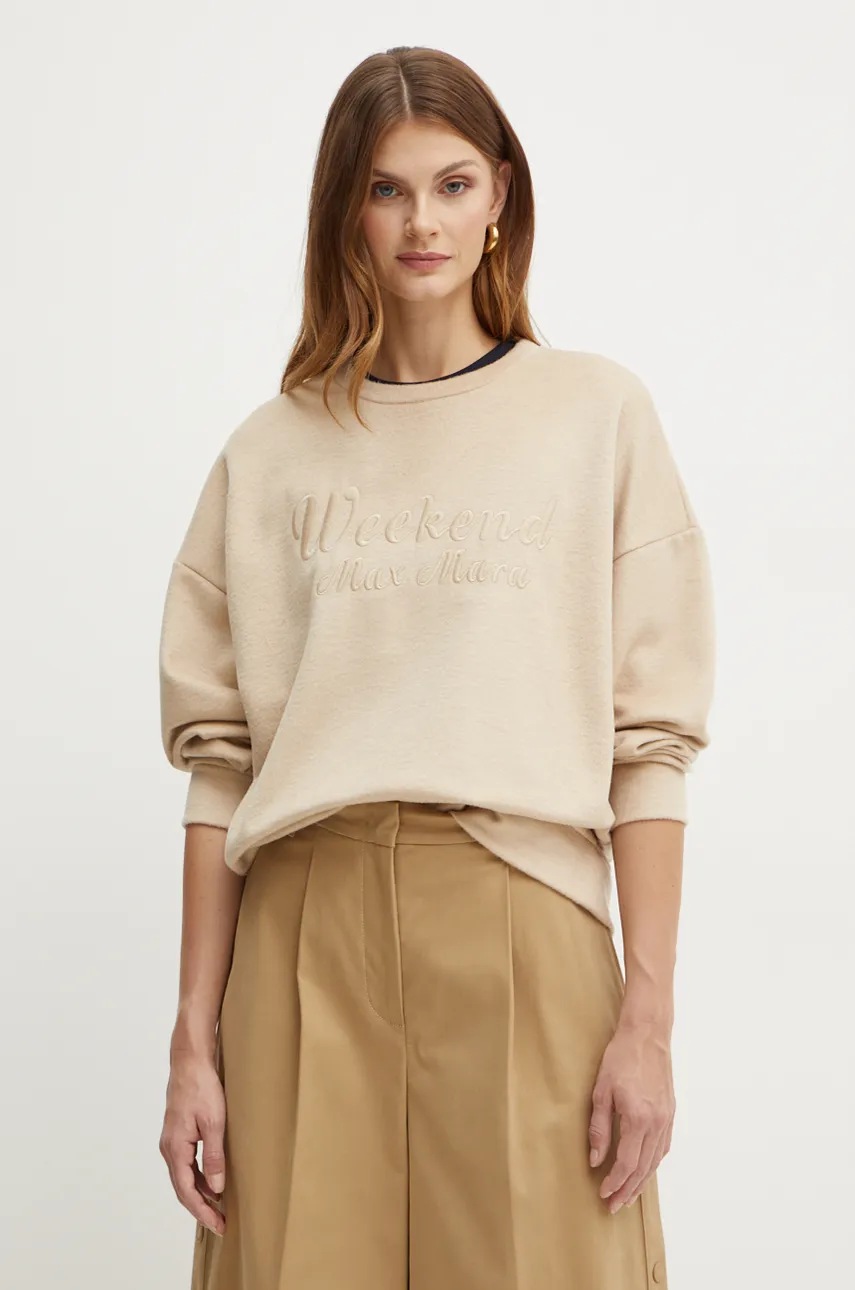 

Суичър с вълна Weekend Max Mara в бежово с апликация 2425926032600, Бежов