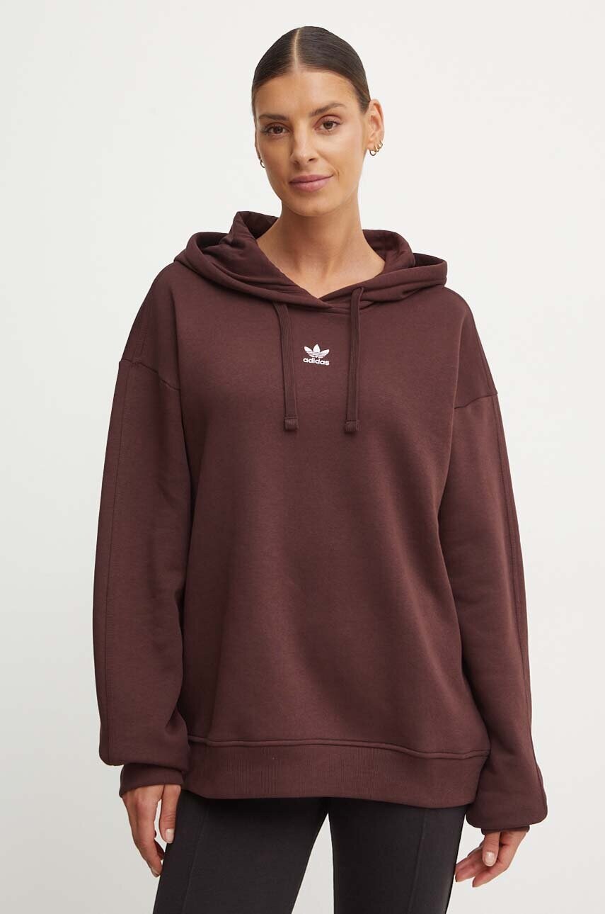 

Суичър adidas Originals в кафяво с качулка с изчистен дизайн IY2443, Кафяв