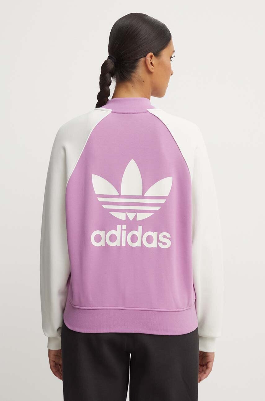 adidas Originals bluza femei, culoarea violet, modelator, IZ2833