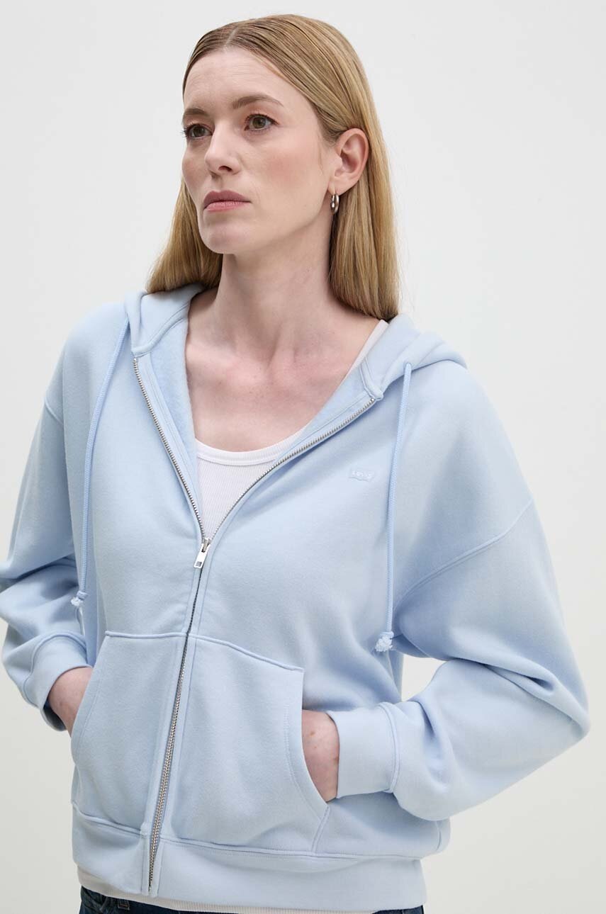 

Суичър Levi's в синьо с качулка с изчистен дизайн A5945, Син